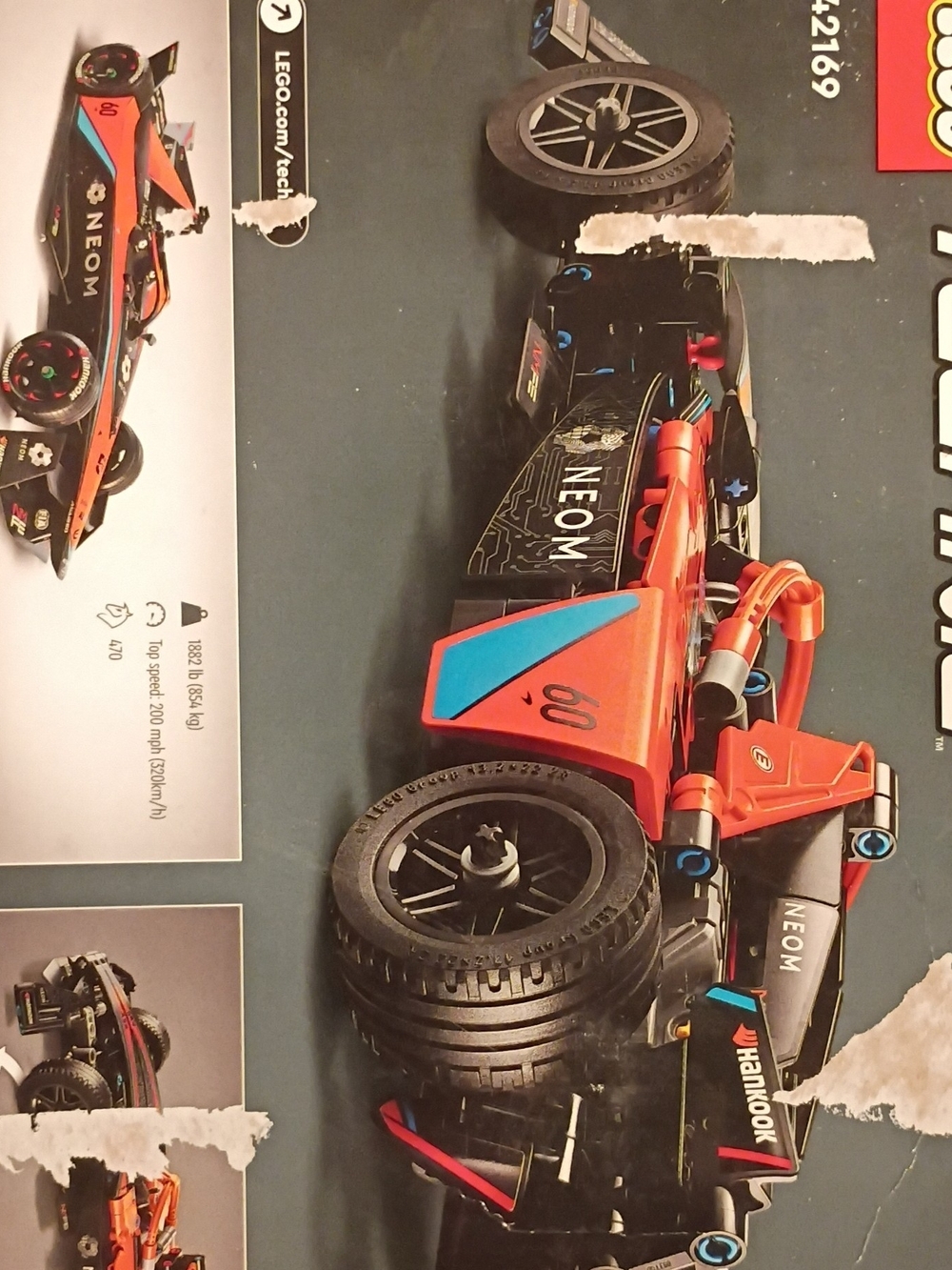 LEGO Technic Orange Racing Car Model - Orange - Picture 3 of 7